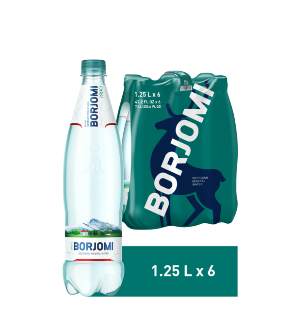 Минеральная вода Borjomi газированная 1,25 л х 6 шт