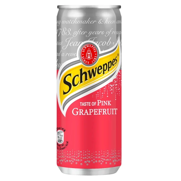 Напій Schweppes Pink Grapefruit сильногазований, ж/б 0,25 л х 12 шт