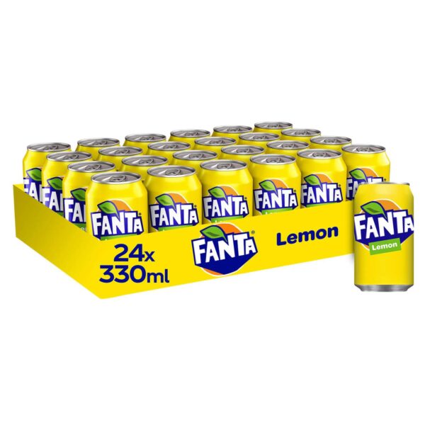 Напій Fanta Lemon газований, ж/б 0,33 л х 24 шт