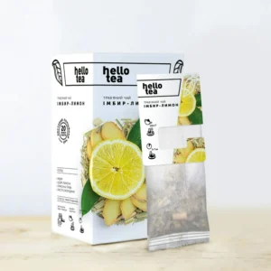 Трав'яний чай Hello Tea Імбир-Лимон в пакетиках 20 шт х 2 г