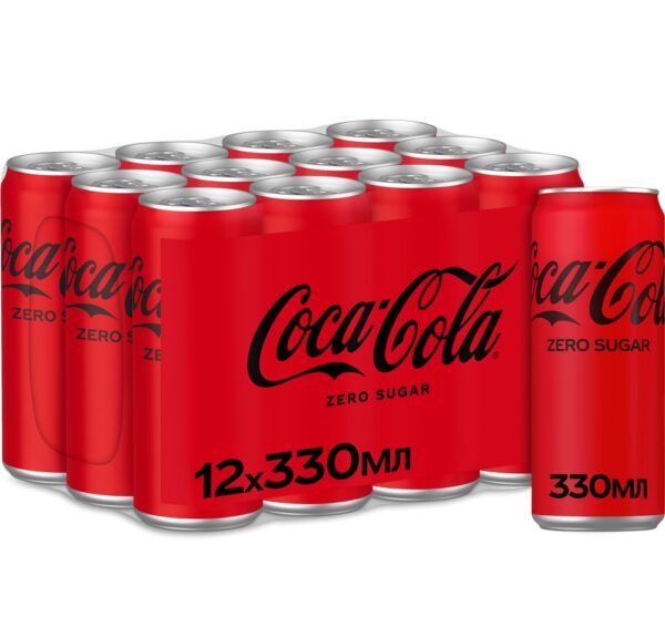 Напій Coca-Cola Zero газований, ж/б 0,33 л х 12 шт