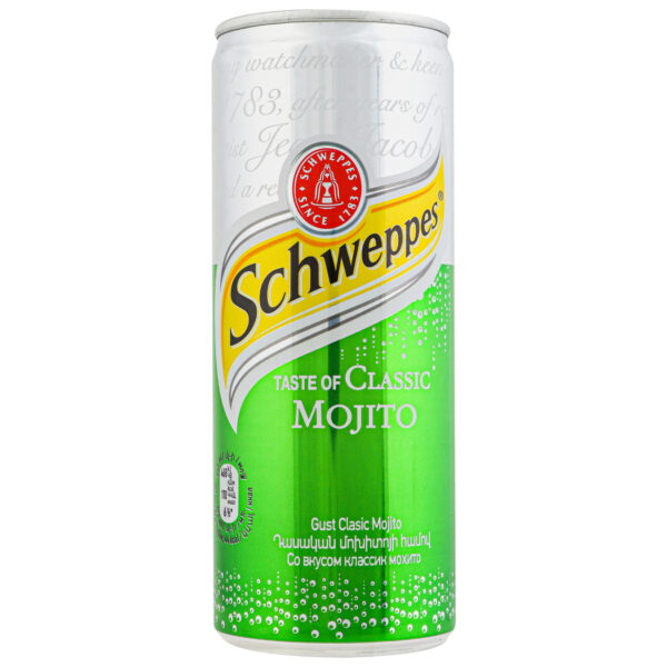 Напиток Schweppes Mojito сильногазированный, ж/б 0,25 л х 12 шт