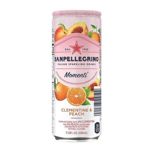 Лимонад San Pellegrino Momenti Clementine&Peach газований 0,33 л х 6 шт