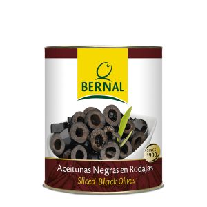 Оливки Bernal Aceitunas negras en Rodajas нарізані без кісточки 3000 г
