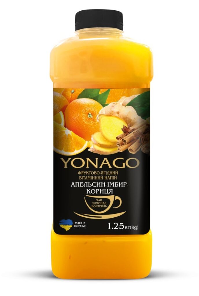 Концентрат напою Йонаго Чай Апельсин-Імбир-Кориця 1250г