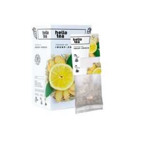 Трав'яний чай Hello Tea Імбир-Лимон в пакетиках 20 шт х 2 г