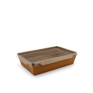 Контейнер паперовий крафт 750мл, 150*100*45мм, 50 шт/уп