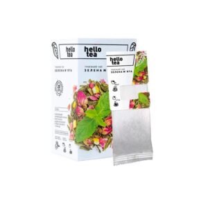Трав'яний чай Hello Tea Зелена м'ята в пакетиках 20 шт х 2 г
